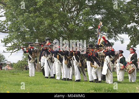 Napoleonic war, re enactment at Spetchley park Stock Photo