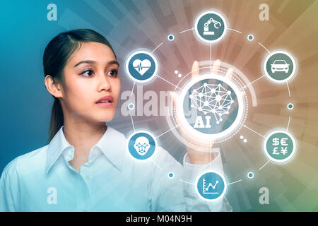 AI(Artificial Intelligence) concept. Stock Photo