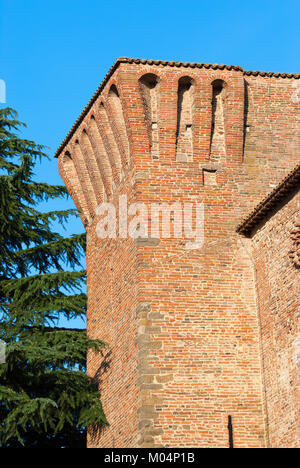 Tower of the Rocca Perugina, Città della Pieve, Umbria, Italy Stock Photo