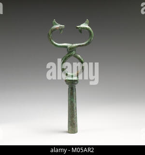 Bronze finial of a kerykeion (herald's staff) MET DP21009 Stock Photo