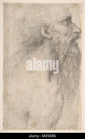 Bust of a Man with Long Beard (recto) MET DP811755 Stock Photo