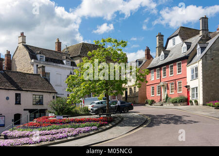 Period houses on Castle Street, Market Hill, Calne, Wiltshire, England, United Kingdom Stock Photo