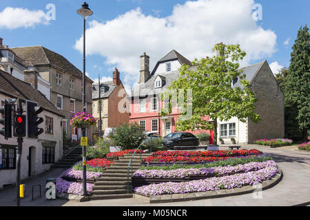 Period houses on Castle Street, Market Hill, Calne, Wiltshire, England, United Kingdom Stock Photo