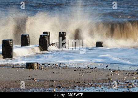 Breaking waves in slow motion - artistic effect Stock Photo