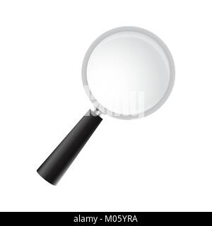 Magnifying glass on a white background. Vector realistic magnifi Stock Vector