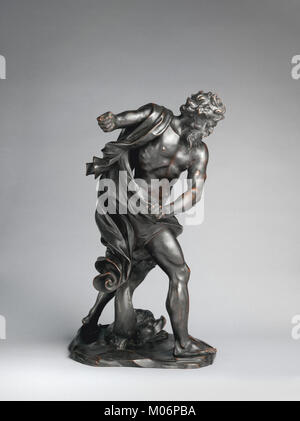 This sculpture of Neptune shows the Roman god of the sea, highlighting ...