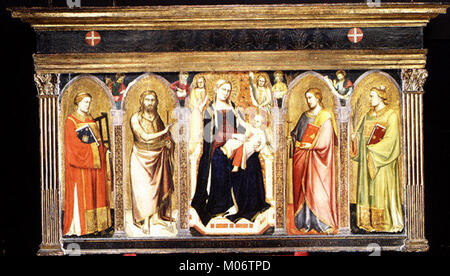 Madonna and Child Enthroned with Saints MET EP327 Stock Photo