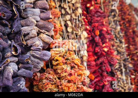Dried paper on Egyptian Bazaar and the Grand Bazaar in Istanbul. Turkey Stock Photo