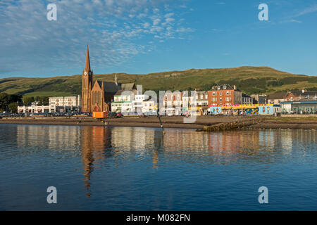 Largs, Ayrshire, Scotland, UK. Seafront Promenade, With Colourful ...