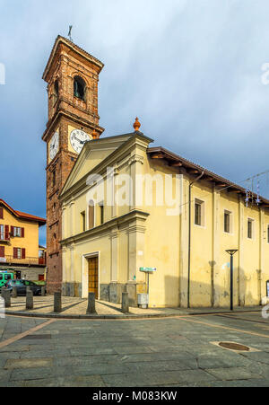 Italy Turin Leinì Piazza Vittorio emanuele II and Church of San Giovanni Stock Photo