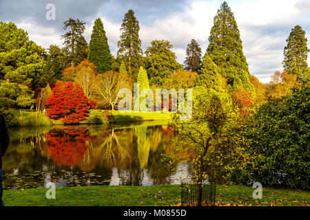 Autumn colours in Sheffield Park Stock Photo