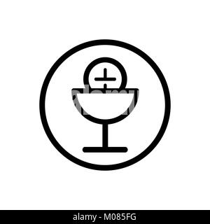 Communion line icon on a white background. Vector illustration Stock Vector