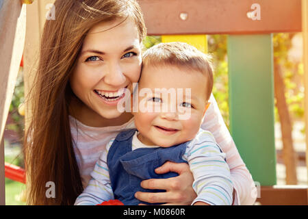 young mother with her baby  Stock Photo