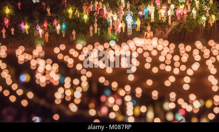 Yi Peng festival lantern decoration, Chiang Mai, Thailand Stock Photo