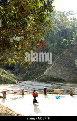 Tourist visits the Nilgiri Tourism Place in Bandarban, Bangladesh Stock Photo