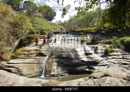 Tourist visits the Nilgiri Tourism Place in Bandarban, Bangladesh Stock Photo