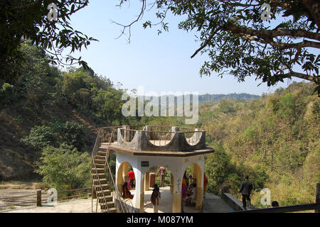 Tourist visits the Nilgiri Tourism Place in Bandarban, Bangladesh Stock Photo