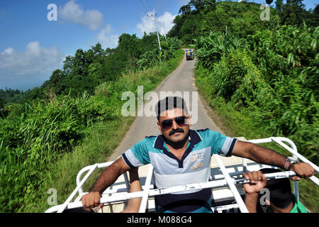 Tourist visits the Nilgiri Tourism Place in Bandarban, Bangladesh Stock Photo