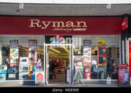 Ryman stationery shop front and sign, UK Stock Photo