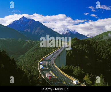 Europa Bridge on the Brenner Pass near Innsbruck, Tirol, Austria Stock Photo