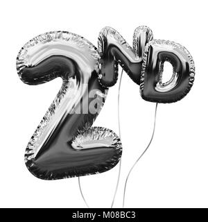 Happy 2nd birthday gold balloon greeting background. 3D Rendering Stock ...