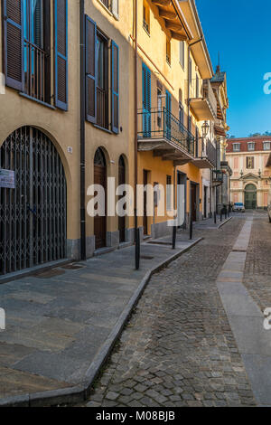 Italy Piedmont Borgaro Torinese View and in Background the Castle ( Now convent of nuns ) Stock Photo