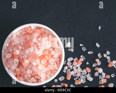 Himalayan pink salt in crystals Stock Photo