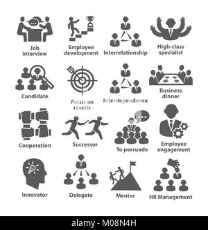 Business management icons Pack 33 Stock Vector