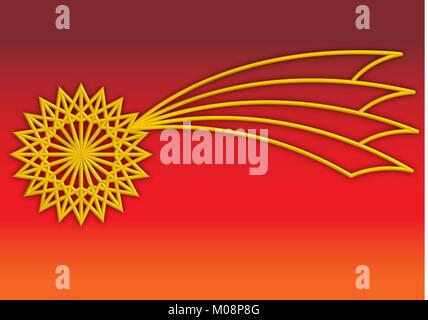 Christmas comet star, illustration Stock Vector