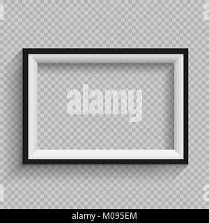 black and white frame transparent Stock Vector