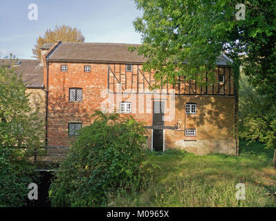 Bromham Mill is a late 18th or early 19th century rebuilding in brick, timber and stone on the site of earlier mills; Bromham near Bedford, UK Stock Photo