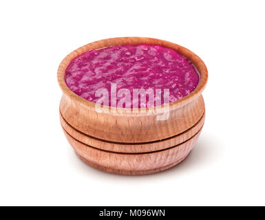 Red horseradish sauce with beet isolated on white background Stock Photo