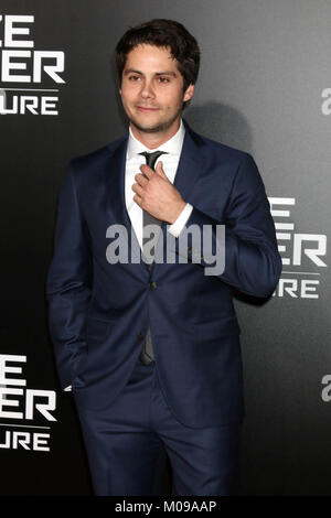 CENTURY CITY, CA - JANUARY 18: Dylan OBrien at the 'Maze Runner: The Death Cure' Fan Screening at AMC 15 in Century City, California on January 18, 2018. Credit: David Edwards/MediaPunch Stock Photo