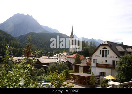 Mountain view from Guarda, Switzerland Stock Photo