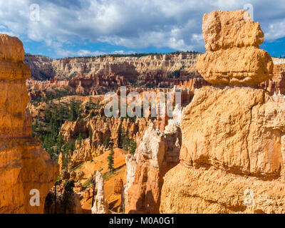 Hoodoo rock formations at Bryce Canyon National Park, Utah (USA). Stock Photo