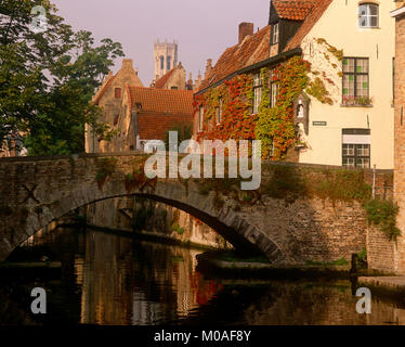 The Green Quay, Bruges, Belgium Stock Photo