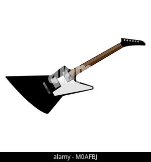 Electric Rock Star Guitar Vector Illustration Graphic Design Stock Vector