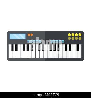 Keyboard Piano Instrument Vector Illustration Graphic Design Stock Vector
