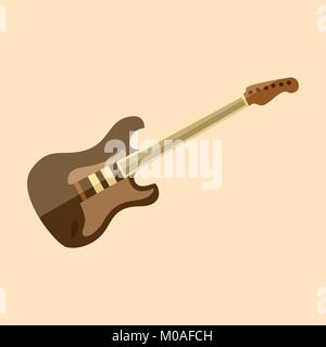 Electric Stratocaster Guitar Vector Illustration Graphic Design Stock Vector