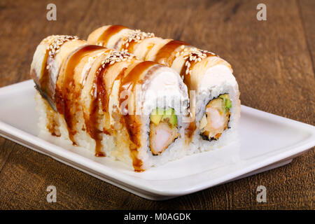 Tradittional Japan Eel roll Stock Photo