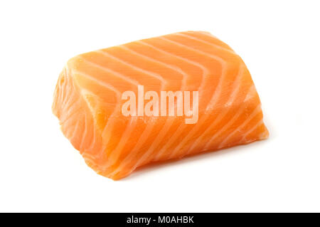 Smoked salmon fillet on a white background Stock Photo