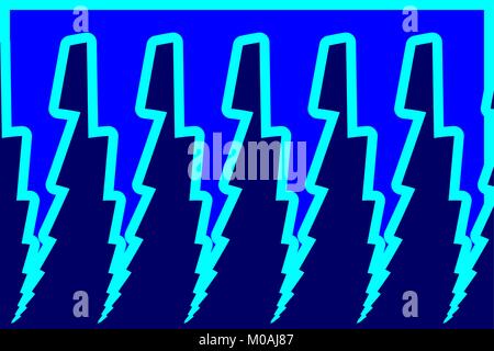 Lightning bolt - abstract geometric vector pattern - blue, Thunder abstract background , Stock Vector