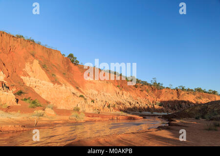 Abstract geological formation in Red Tsingy Madagascar Stock Photo