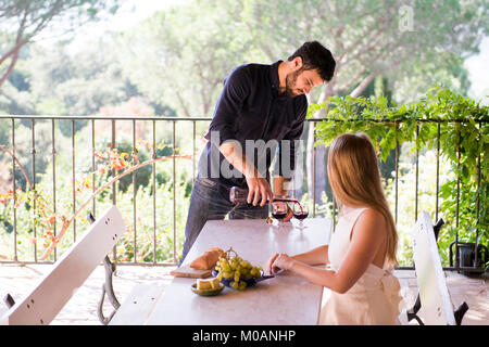 Young couple on romantic holiday in France. Stock Photo