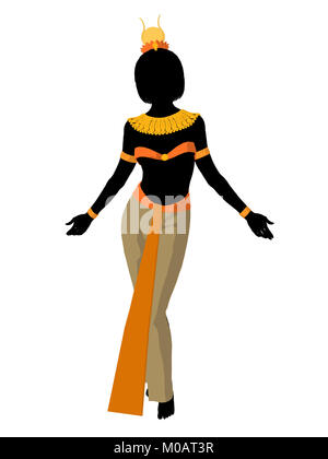 Nefertiti silhouette on a white background Stock Photo