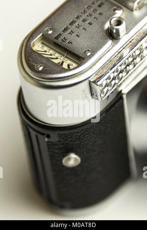 Vintage photo camera isolated on white background Stock Photo