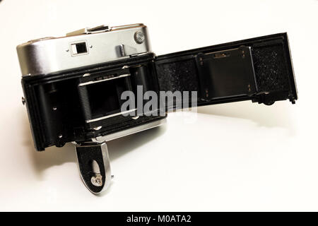 Vintage photo camera isolated on white background Stock Photo