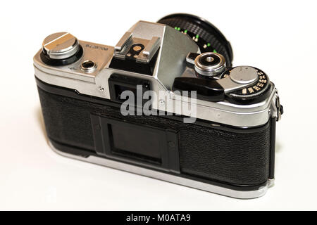 Vintage photo camera isolated on white background Stock Photo