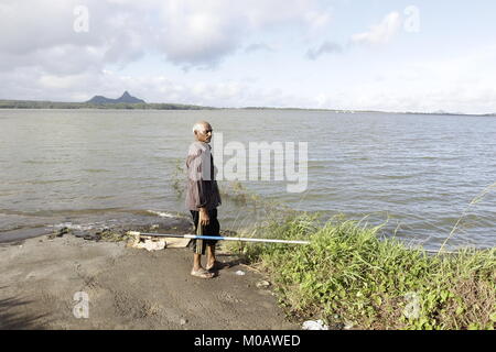 Mauritius' second largest reservoir Midlands Dam reservoir is next to Montagne Lagrave Stock Photo