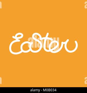 easter  design  lettering vector illustration flat style Stock Vector